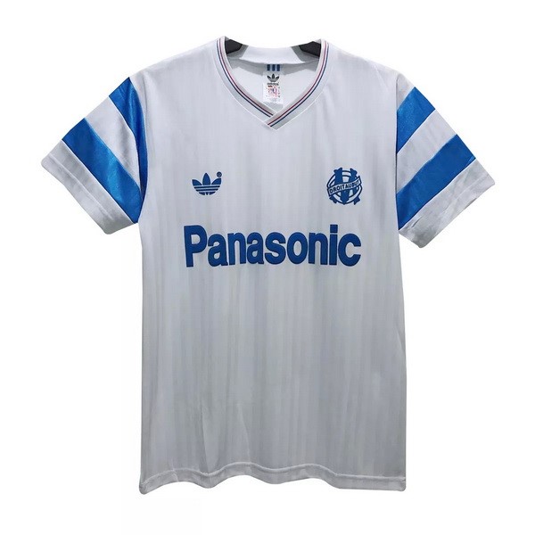 Heimtrikot Thailand Marseille Retro 1990 Weiß Günstige Fußballtrikots